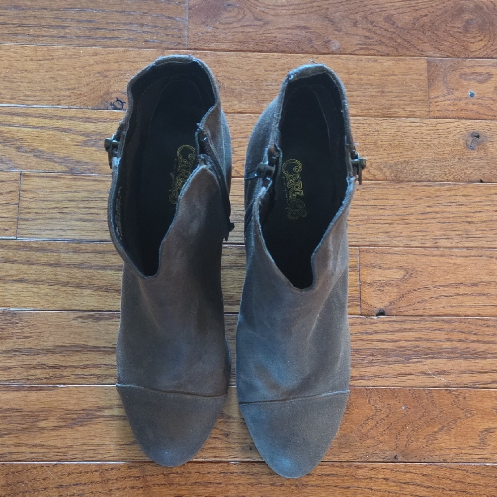 Chic Women's Ankle Boots in Brown Suede